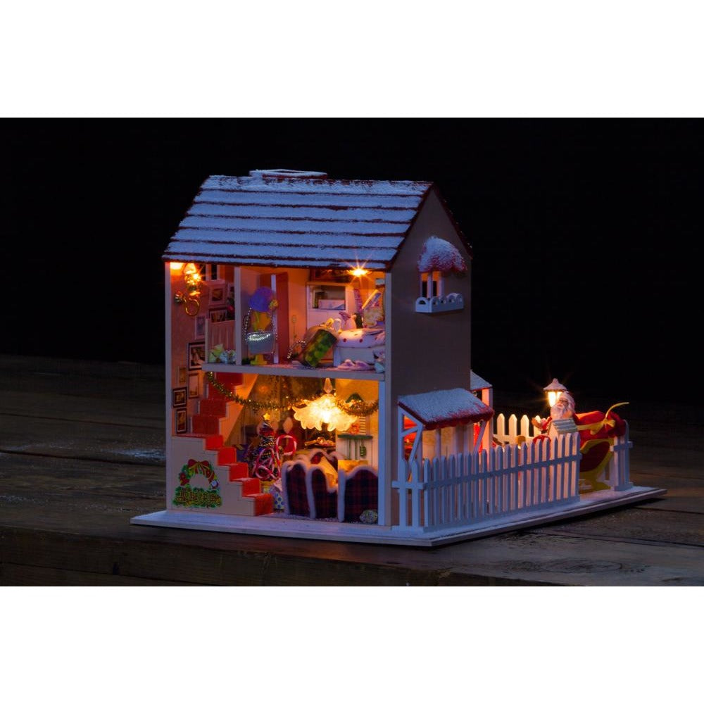 Happy Christmas Eve DIY Miniature Dollhouse