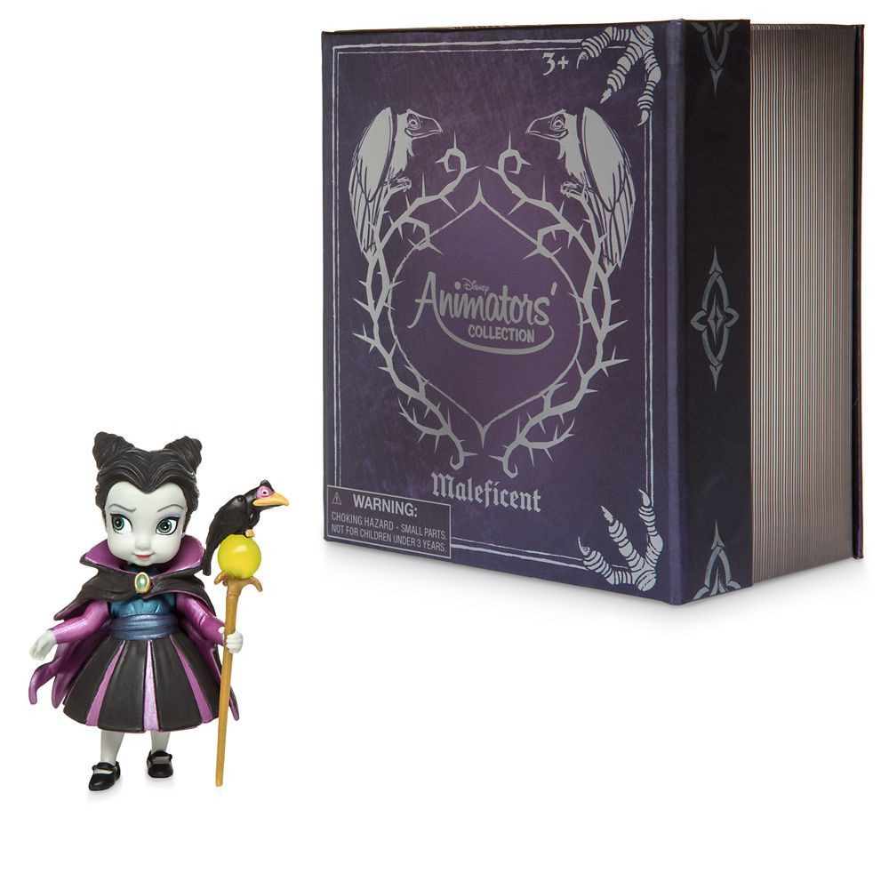 Disney Animators' Collection Maleficent Vinyl Figure 3'' with Raven