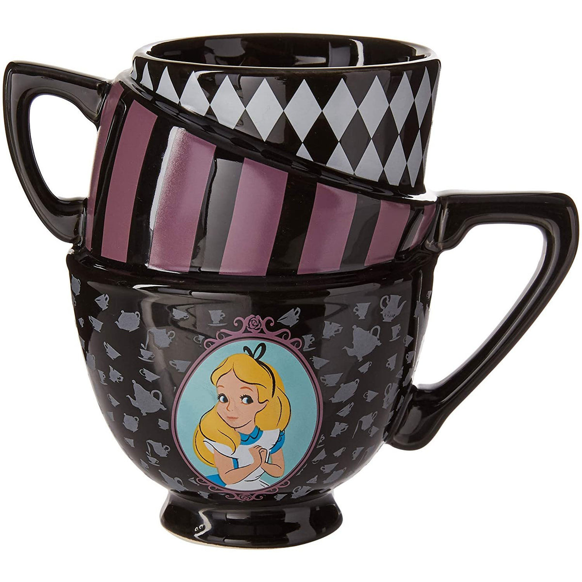 Disney Alice in Wonderland Stacked Teacups 3D Sculpted Ceramic Mug