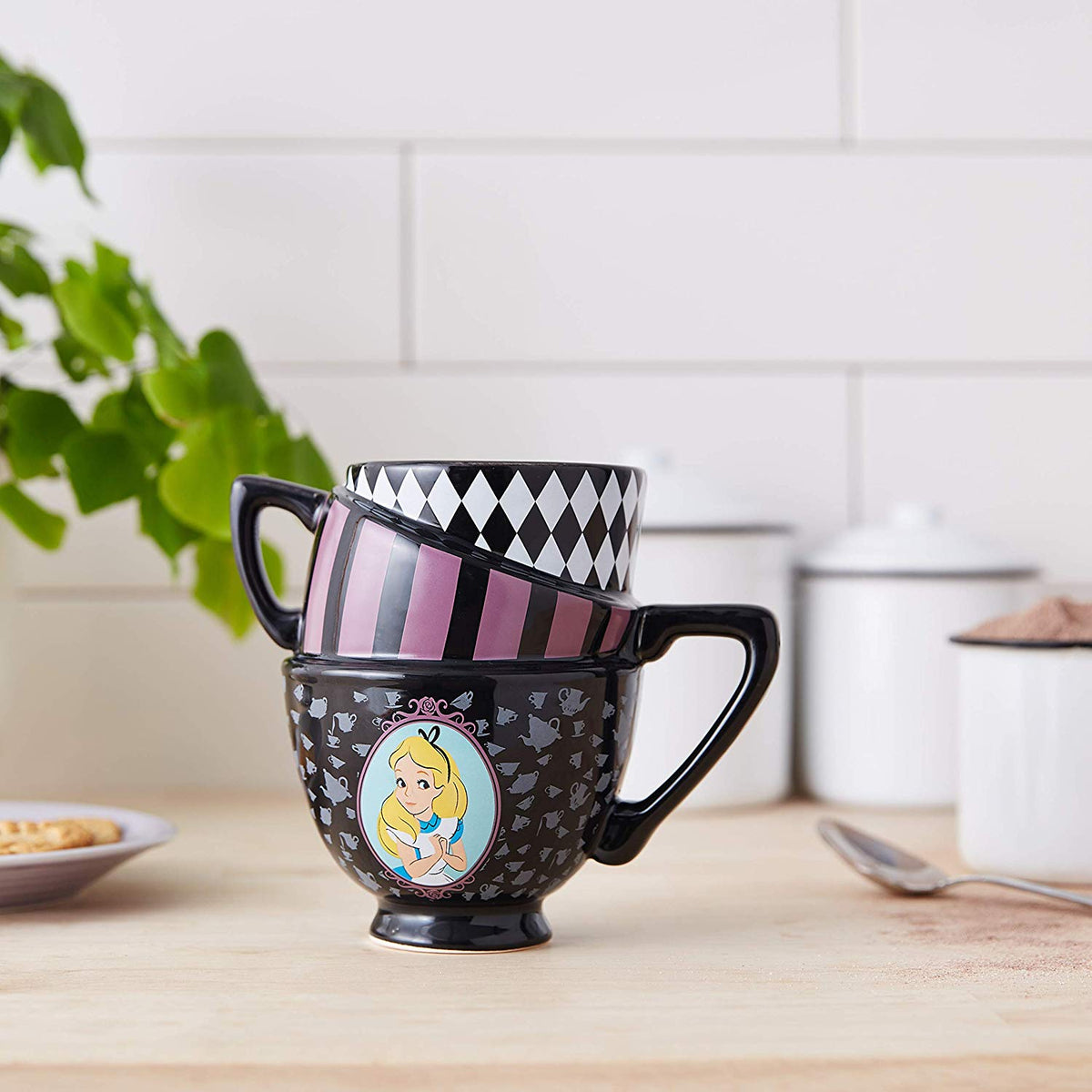 Disney Alice in Wonderland Stacked Teacups 3D Sculpted Ceramic Mug