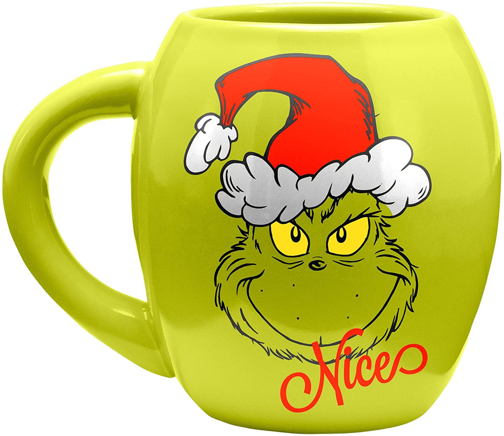 Dr. Seuss Grinchmas Naughty & Nice 18 oz. Oval Ceramic Mug