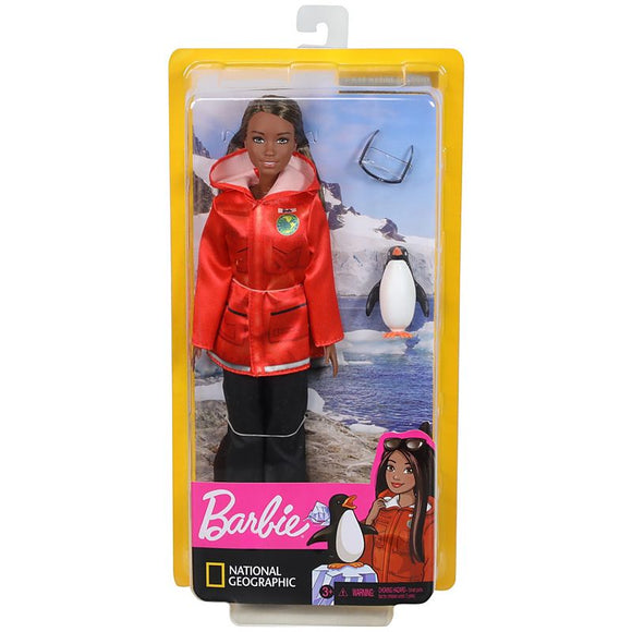Barbie Polar Marine Biologist Brunette Doll with Penguin Inspired by National Geographic