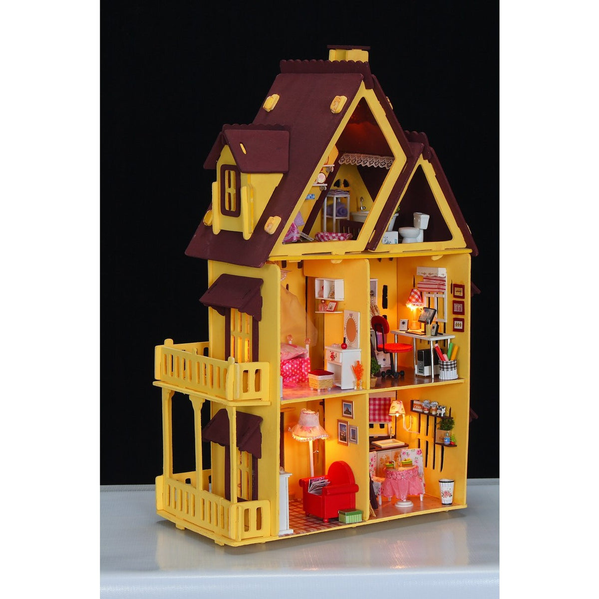 My Little House Yellow DIY Miniature Dollhouse