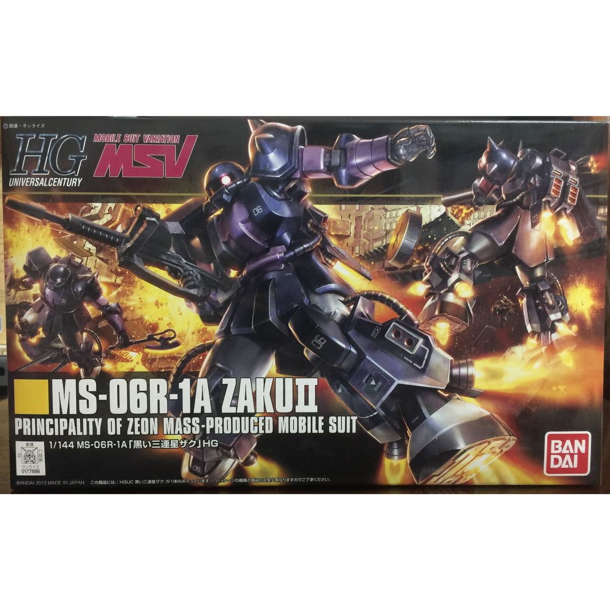 1/144 HGUC MS-06R-1A Zaku II Black Tristars