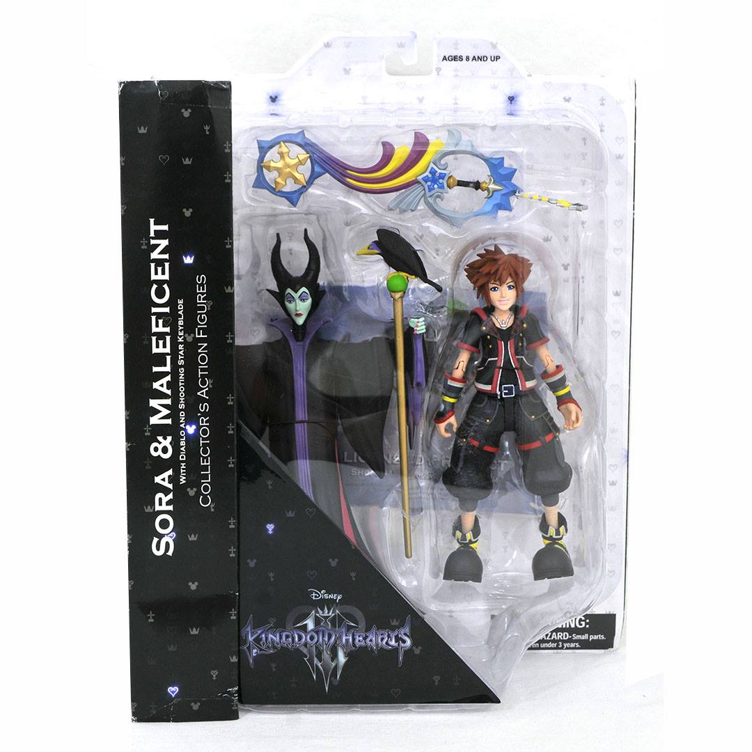 Disney Kingdom Hearts III Sora & Maleficent with Diablo & Shooting Star Keyblade Action Figure