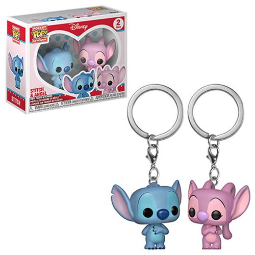 Lilo & Stitch Angel and Stitch Pocket Funko Pop! Key Chain 2-Pack
