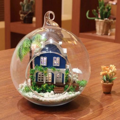 Mini Love Of The Aegean Sea DIY Glass Ball House Series