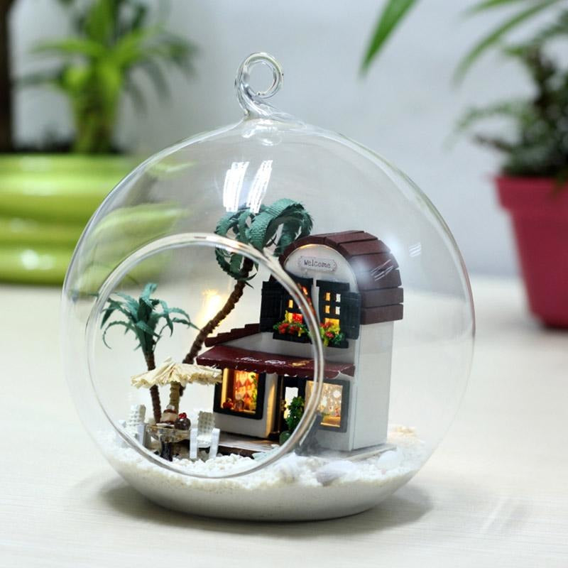 Mini Cafe House DIY Glass Ball House Series