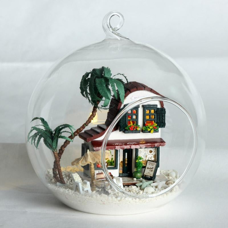 Mini Cafe House DIY Glass Ball House Series