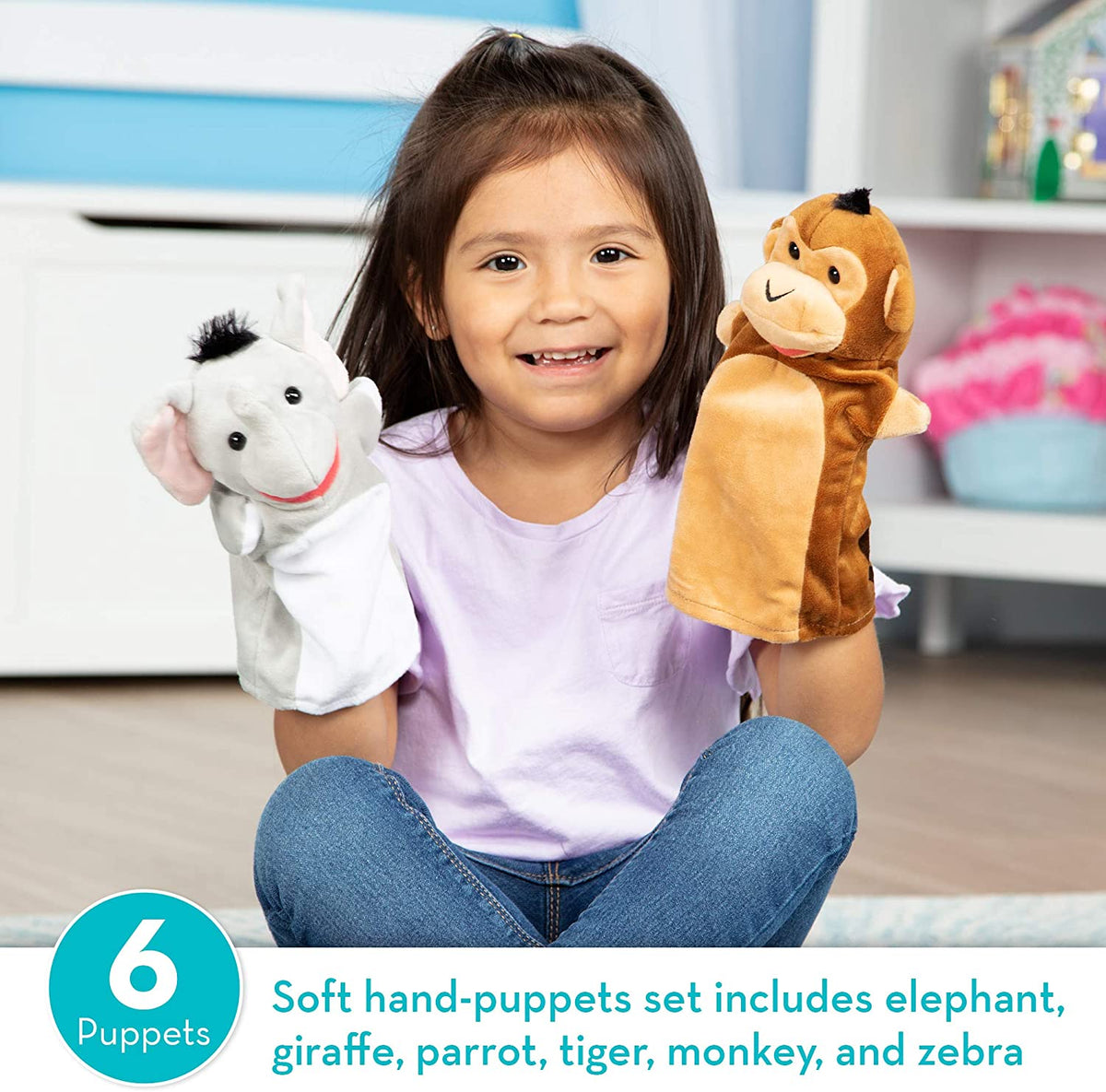 Melissa & Doug Safari Buddies Hand Puppets
