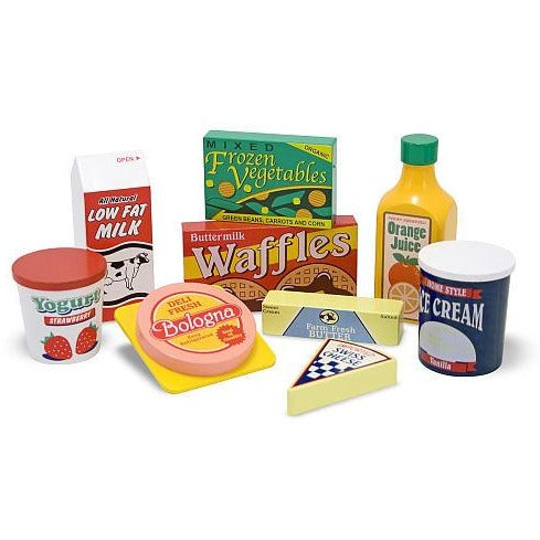 Melissa & Doug Fridge Food Wooden Play Food Set (9 pieces)