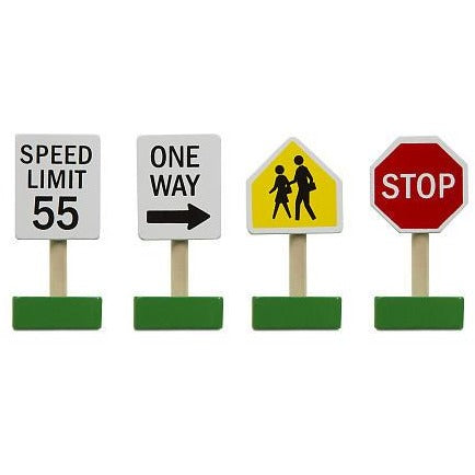 Melissa & Doug Jumbo Roadway Activity Rug With 4 Wooden Traffic Signs (79 x 58 inches)