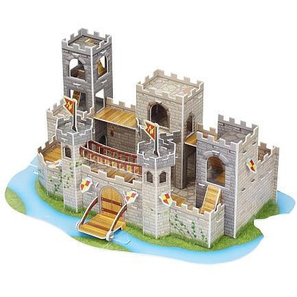 Melissa & Doug Medieval Castle 3-D Puzzle and Play Set - Dragon and Knights (100 pcs)