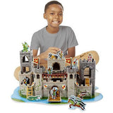 Melissa & Doug Medieval Castle 3-D Puzzle and Play Set - Dragon and Knights (100 pcs)