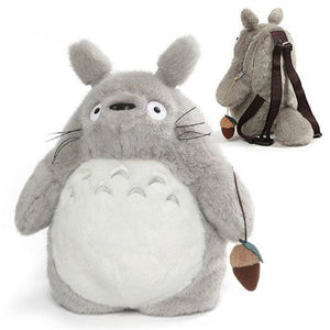 My Neighbor Totoro Totoro Grey Plush Backpack 