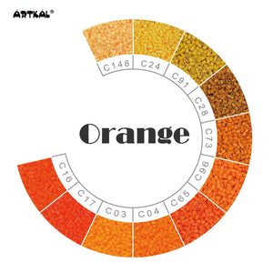 Artkal Fuse Beads 2.6 mm Orange Family 1000 Pieces