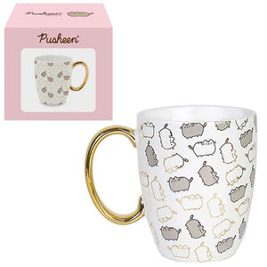 Pusheen the Cat Gold Pattern Mug