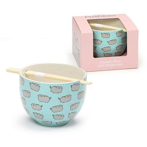 Pusheen the Cat Rice Bowl with Chopsticks