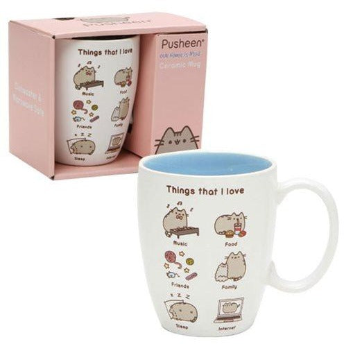 Pusheen the Cat Things I Love 12 oz. Mug