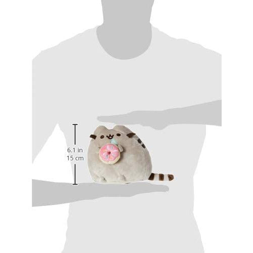 Pusheen with Donut and Bonus Clip 6 in