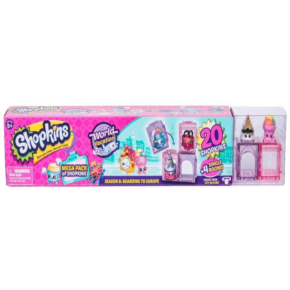 Shopkins Season 8 World Vacation Boarding to Europe Mega Pack