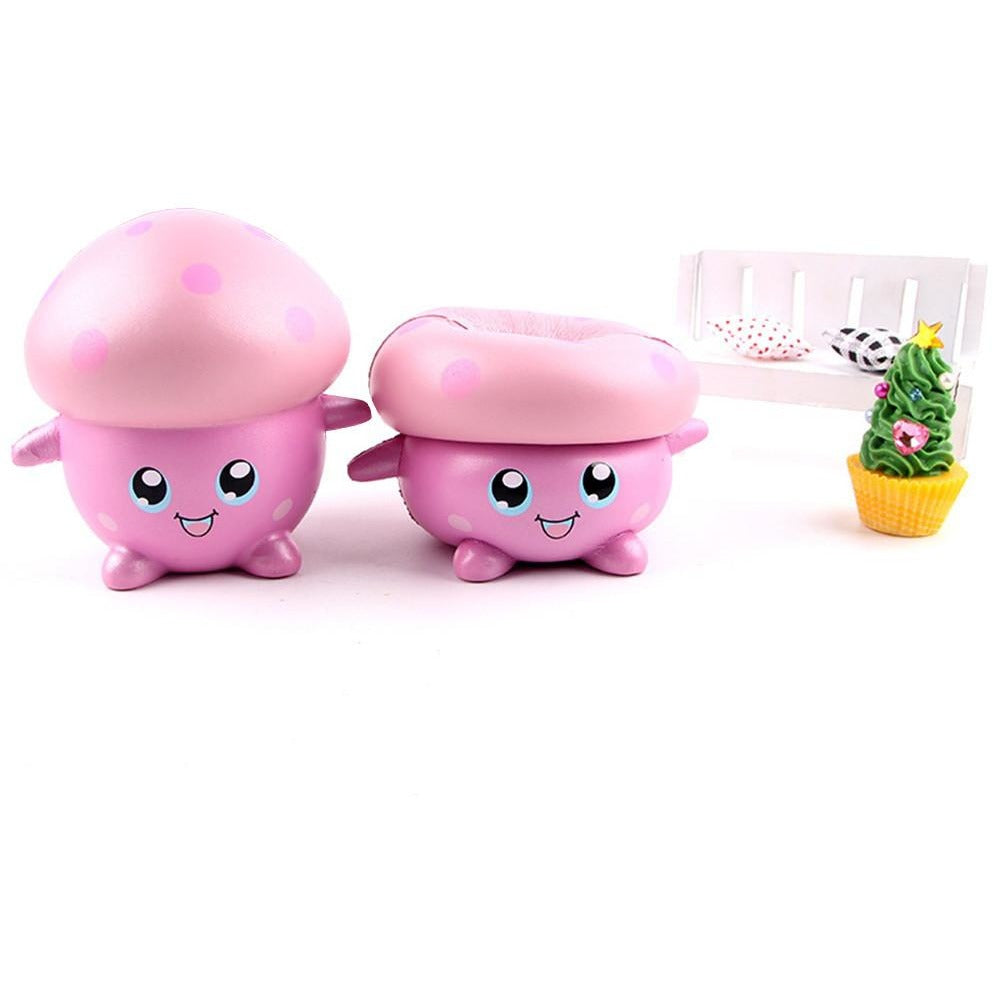 Super Slow Rise Pink "I Love Mushroom" Scented Squishy