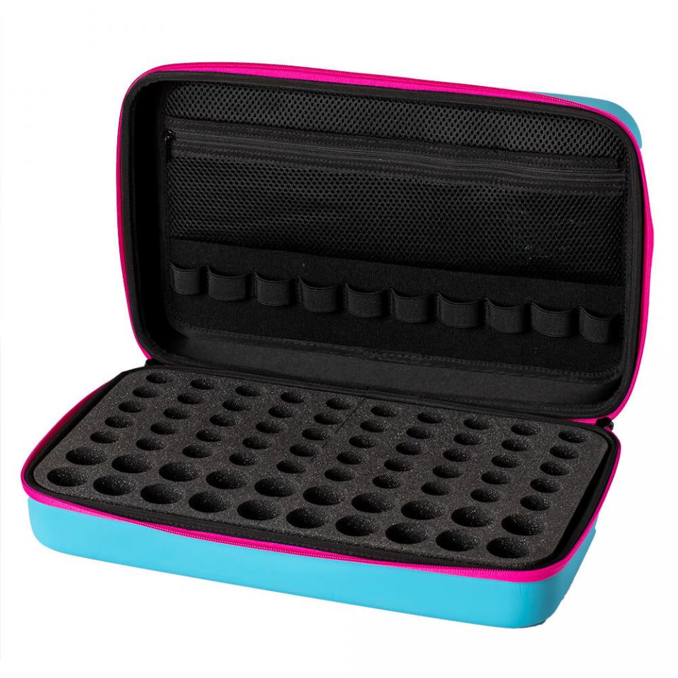 Plant Therapy Essential Oils XL Hard-Top Carrying Case Light Blue