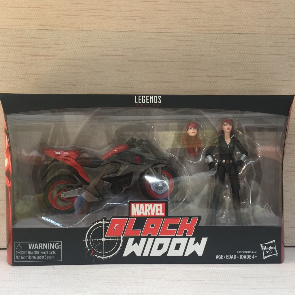 Avengers Ultimate 6 Inch Legends Black Widow With Motorcycle