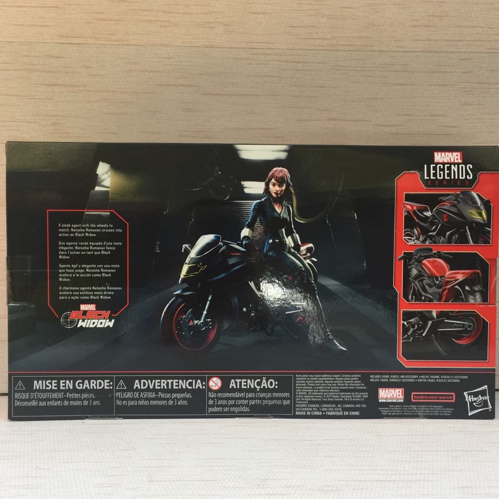 Avengers Ultimate 6 Inch Legends Black Widow With Motorcycle