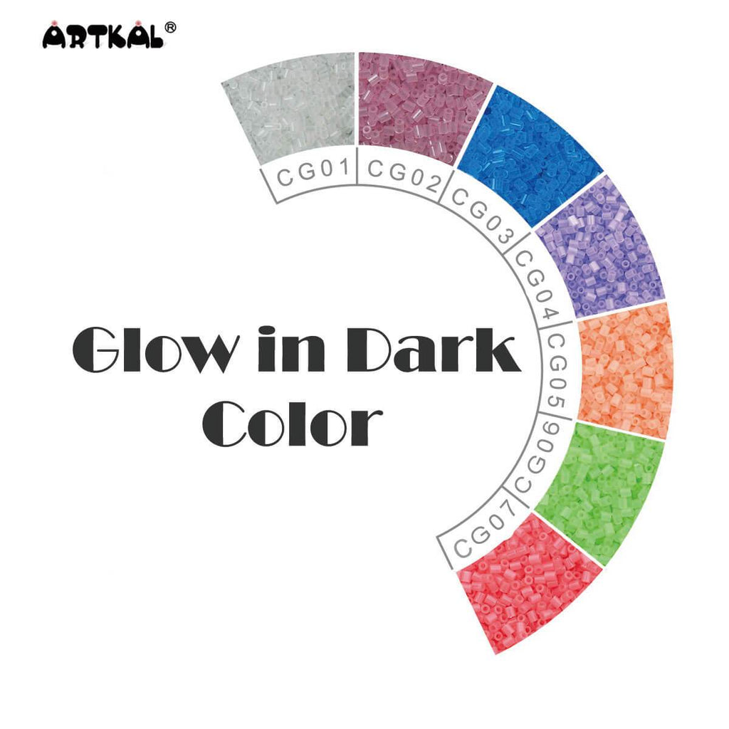 Artkal Fuse Beads 2.6 mm Glow In The Dark 1000 pcs (7 Variants)