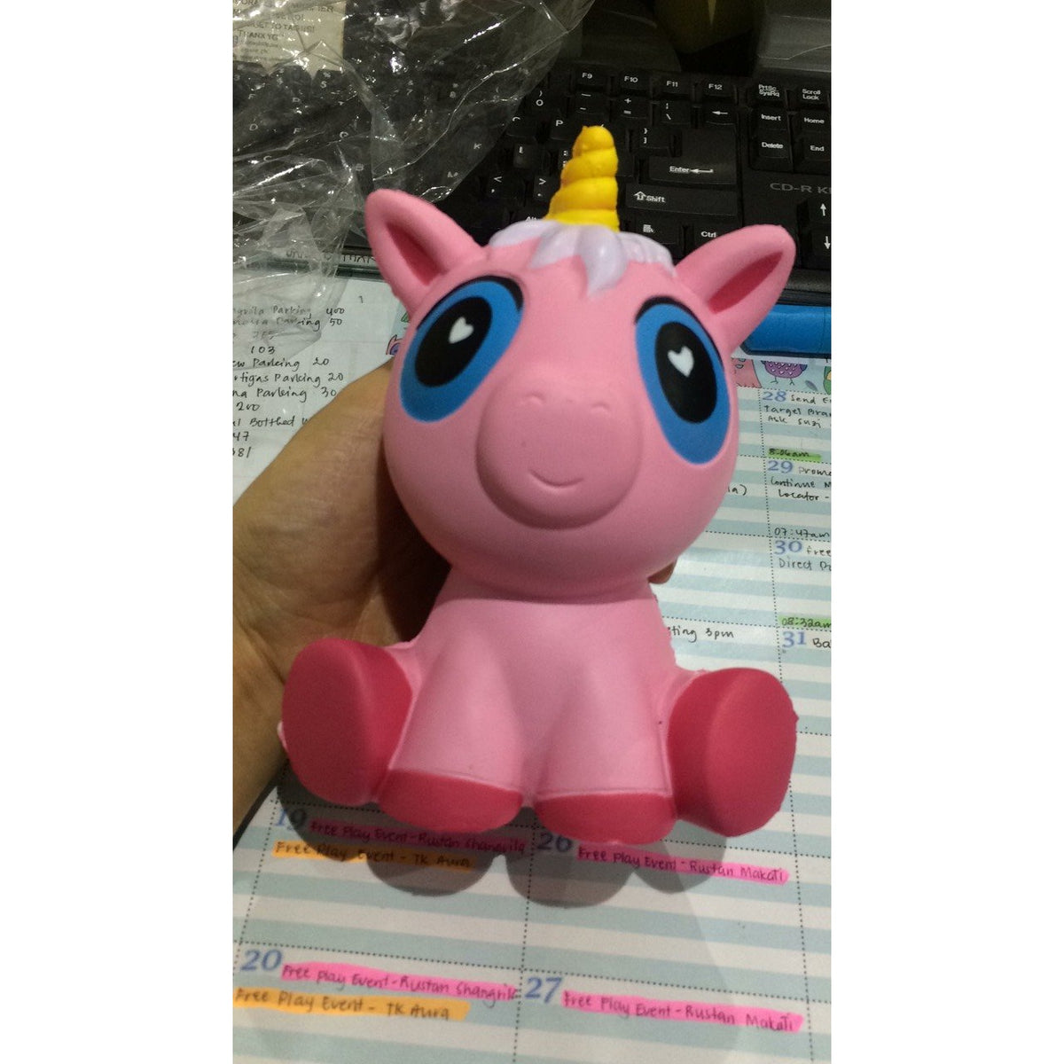 Super Slow Rise Pink Unicorn Scented  Squishy