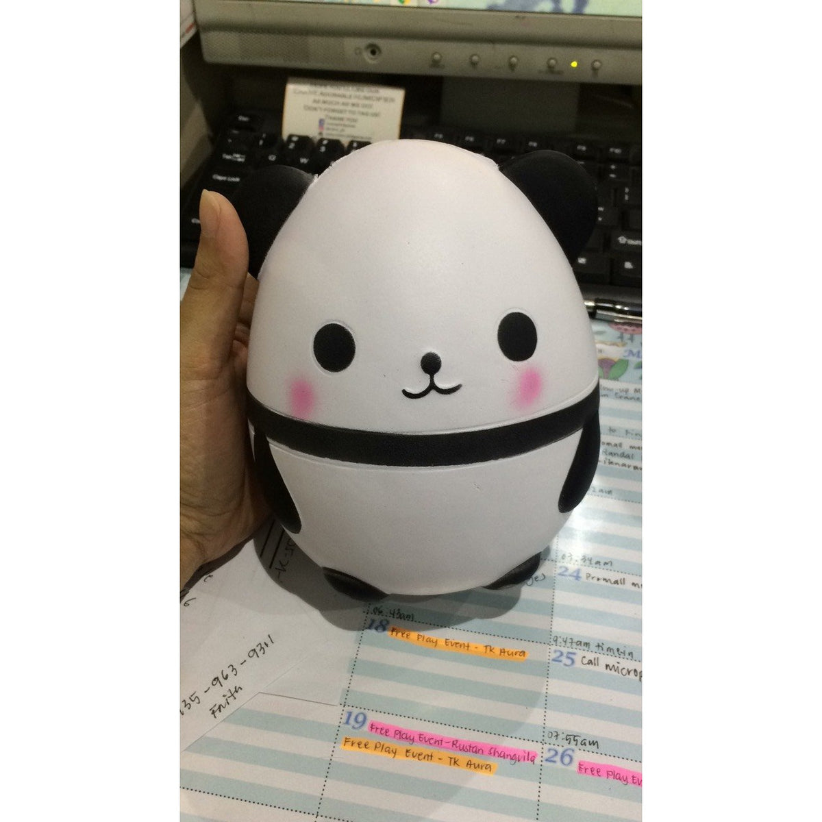 Super Slow Rise Jumbo Panda Doll Egg Scented Squishy