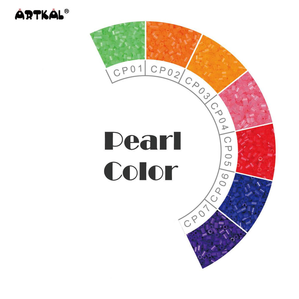 Artkal Fuse Beads 2.6 mm Pearl 1000 pieces (7 Variants)