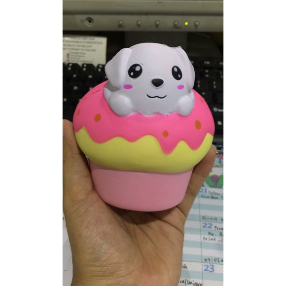 Super Slow Rise Puppy Strawberry  Cupcake Scented Squishy