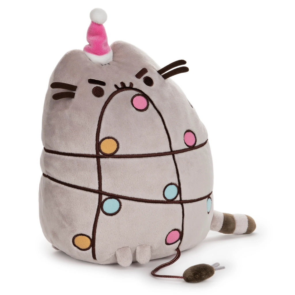 Pusheen Christmas Lights 10″ Light-Up Plush – GUND Holiday Collectible