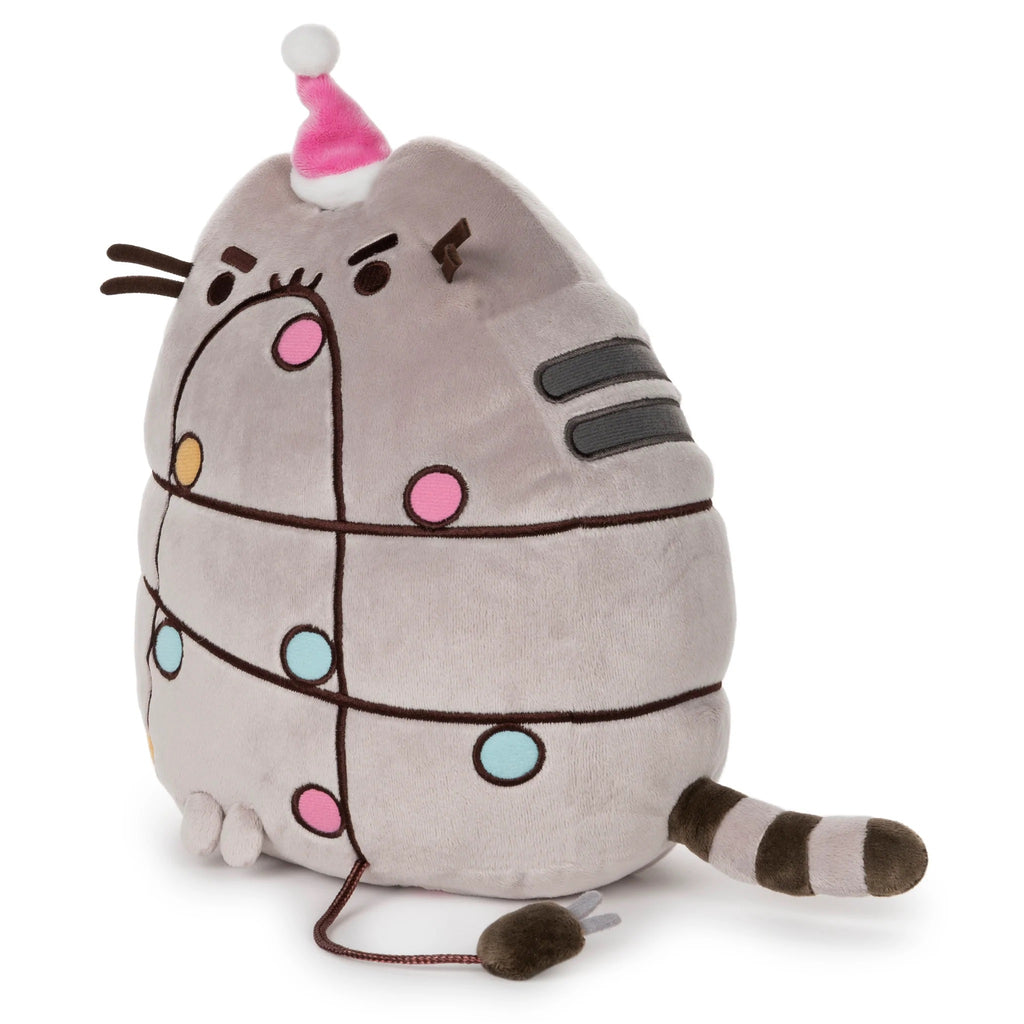 Pusheen Christmas Lights 10″ Light-Up Plush – GUND Holiday Collectible