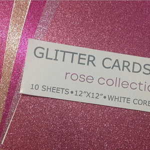 Rose Collection 12x12 Glitter Cardstock