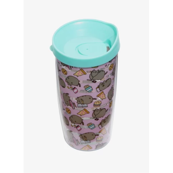 Pusheen The Cat Striped Travel Mug