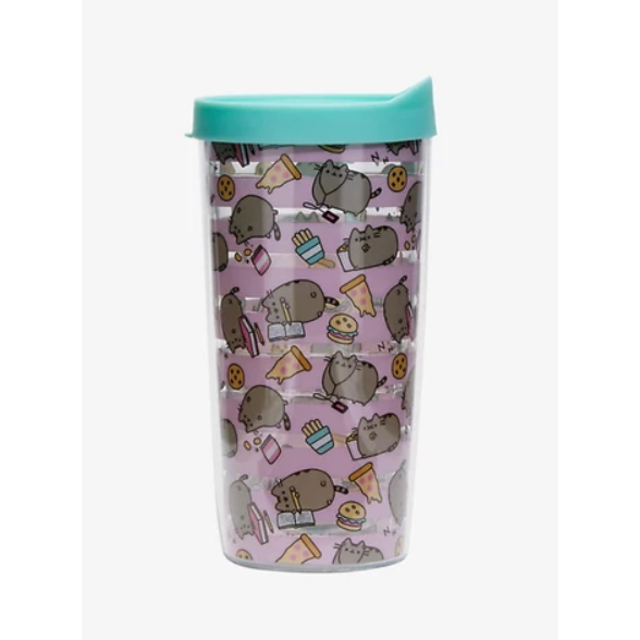 Pusheen The Cat Striped Travel Mug