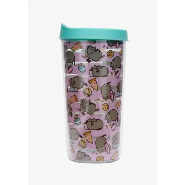 Pusheen The Cat Striped Travel Mug